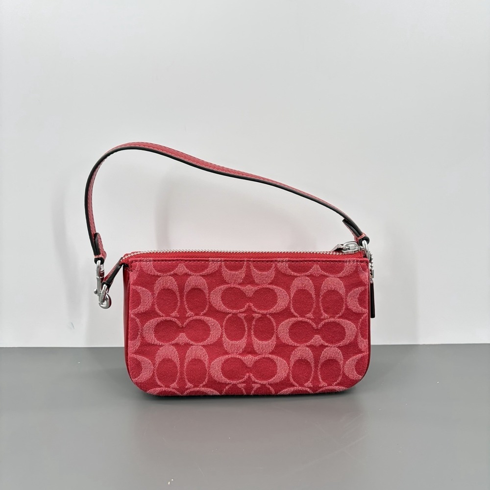 Coach Nolita 19 In Signature Denim‎ CCZ48 denim/Silver/True Red - Picture 2 of 9